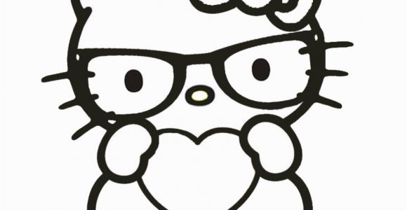 Hello Kitty with Glasses Coloring Pages Free Coloring Pages Printable to Color Kids