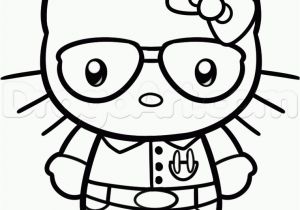 Hello Kitty with Glasses Coloring Pages Free Hello Kitty Drawing Pages Download Free Clip Art Free