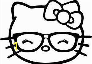 Hello Kitty with Glasses Coloring Pages Hello Kitty Glasses Clipart Clipart Best