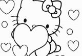 Hello Kitty with Hearts Coloring Pages Hello Kitty Coloring Pages with Images