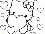 Hello Kitty with Hearts Coloring Pages Hello Kitty Coloring Pages with Images