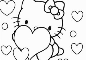 Hello Kitty with Hearts Coloring Pages Hello Kitty Coloring Pages with Images