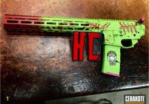 Hello Kitty Zombie Coloring Pages Cerakote Zombie Hello Kitty themed Rifle Finish by Mike