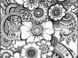 Henna Design Coloring Pages Beautiful Henna Flowers and Paisleys Colouring In Sheet Instant