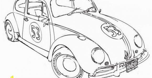 Herbie the Love Bug Coloring Pages Love Bug Herbie the Movie Coloring Page Coloring Pages