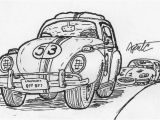 Herbie the Love Bug Coloring Pages Love Bug Herbie the Movie Coloring Page Pages Sketch