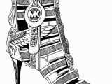 High Heels Coloring Pages 3 Beautiful Michael Kors Shoes Drawings for Fashion Lovers