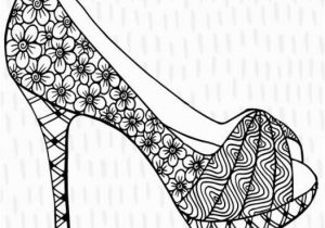 High Heels Coloring Pages High Heel Stiletto Shoe Colouring Page