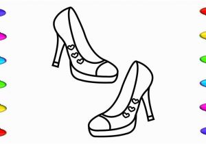 High Heels Coloring Pages Wie Zeichne Schuhe Mit Farben Für Kinder