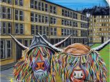 Highland Cow Wall Mural Amazon Canvas On Demand Jack and Victor Mccoo Wall Peel