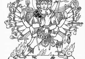 Hindu Gods and Goddesses Coloring Pages Durga Coloring Pages at Getdrawings