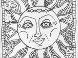 Hippie Sun and Moon Coloring Pages for Adults Sun and Moon Coloring Page Coloring Home