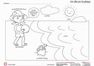 Hispanic Heritage Coloring Pages Free Coloring Page "un D­a En La Playa" Free Spanish