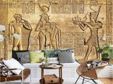 Historic Wallpaper Murals Custom Silk Material Wallpaper Hd Egyptian Reliefs Mural Mythology