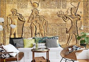 Historic Wallpaper Murals Custom Silk Material Wallpaper Hd Egyptian Reliefs Mural Mythology