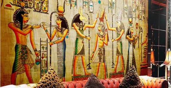 Historic Wallpaper Murals Egyptian Wall Painting Vintage Wallpaper Custom 3d Wall Murals