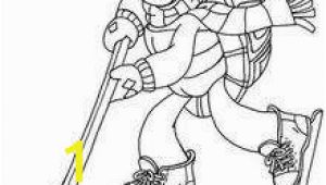 Hockey Christmas Coloring Pages Franklin Playing Ice Hockey Coloring Pages Hellokids