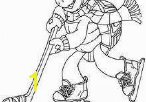 Hockey Christmas Coloring Pages Franklin Playing Ice Hockey Coloring Pages Hellokids