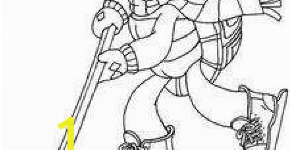 Hockey Christmas Coloring Pages Franklin Playing Ice Hockey Coloring Pages Hellokids