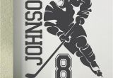 Hockey Wall Murals Ice Hockey 2018 Custom Name & Number Hockey Player Vinyl Wall Decals