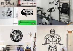 Home Gym Wall Murals Fitness Gym Wall Decal Vinyl Wall Sticker Sport Home Mural