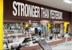 Home Gym Wall Murals Stronger Than Yesterday Quote Sports Decals Gym Wall Decal