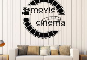 Home theater Wall Murals Vinyl Wall Decal Cinema Movie Cinemaddict Stickers Mural Unique