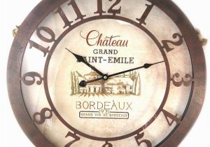 Horloge Murale Wall Clock Les Tresors De Lily [p1453] Horloge Murale Terroir Francais Chateau De Saint Emile Bordeaux 50 Cm