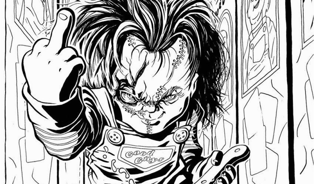 Horror Movie Coloring Pages for Adults Chucky Childs Play | divyajanani.org