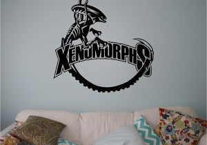 Horror Movie Wall Murals Alien Xenomorph Wall Decal Cosmic Monster Wall Vinyl Sticker