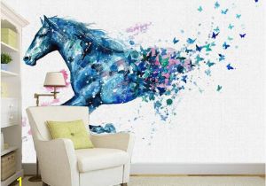 Horse Murals for Bedroom Walls Children S Room Wall Paper Sticker Painted Horse Wallpaper