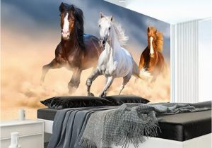 Horse Murals for Bedroom Walls Custom Wallpaper Modern Animal Oil Painting Galloping Horse