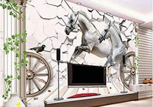 Horse Murals for Bedroom Walls Yonthy 3d Mural Wall Sticker Wallpaper Horse Stone Rome Column