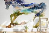 Horse Murals for Walls Children S Room Wall Paper Sticker Painted Horse Wallpaper