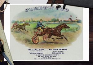 Horse Racing Wall Murals Amazon Fleetwood Brand Cigar Box Label Horse Racing