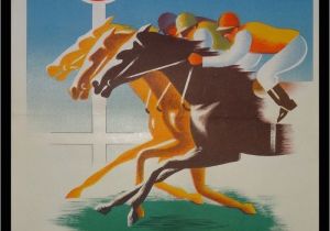 Horse Racing Wall Murals Vintage French Grand Prix Horse Racing Print Loterie