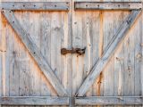 Horse Stable Wall Mural Detail Of Wooden Barn Door Wall Mural Vinyl