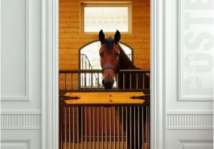 Horse Stable Wall Mural Giant Door Wall Sticker Decole Horse Stole Stable Country