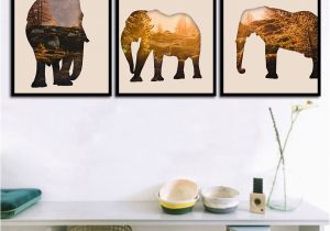 Horse themed Wall Murals Us $1 93 Off Modern A4 Prints Mountain forest Animal Silhouette Painting Bedroom Elephant Wall Art nordic Canvas Poster Home Decor In