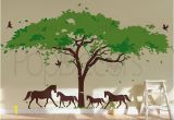 Horse Wall Mural Stickers Wall Decal Tree Wall Mural Horses Decal Vinyl Wall Decor