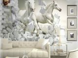 Horse Wall Murals Wallpaper Great Wall 3d White Horse Wall Murals Wallpaper 3d Horse