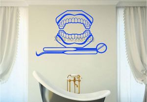 Hospital Wall Murals Dentist Logo Wall Stickers Dental Care Vinyl Wall Decor Art Murals