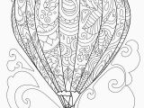 Hot Air Balloon Coloring Page for Adults Free Coloring Page