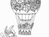 Hot Air Balloon Coloring Page for Adults Hot Air Balloon Adult Coloring Pages