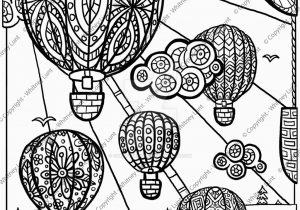 Hot Air Balloon Coloring Page for Adults Hot Air Balloon Coloring Page by Cheekydesignz On Deviantart