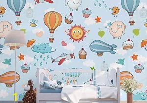 Hot Air Balloon Wall Mural Amazon Murwall Kids Wallpaper Little Hot Air Balloon