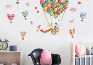 Hot Air Balloon Wall Mural Cute Hot Air Balloon and Heart Wall Decal Art Wall Stickers Home Room Decor Home Decal Stickers Home Decals From Aliceer $24 61 Dhgate