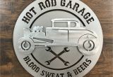 Hot Rod Garage Wall Murals 3d Hot Rod Garage Metal Wall Art Sign – Zug Monster