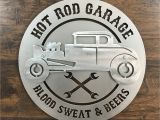 Hot Rod Garage Wall Murals 3d Hot Rod Garage Metal Wall Art Sign – Zug Monster