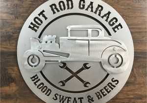Hot Rod Garage Wall Murals 3d Hot Rod Garage Metal Wall Art Sign – Zug Monster